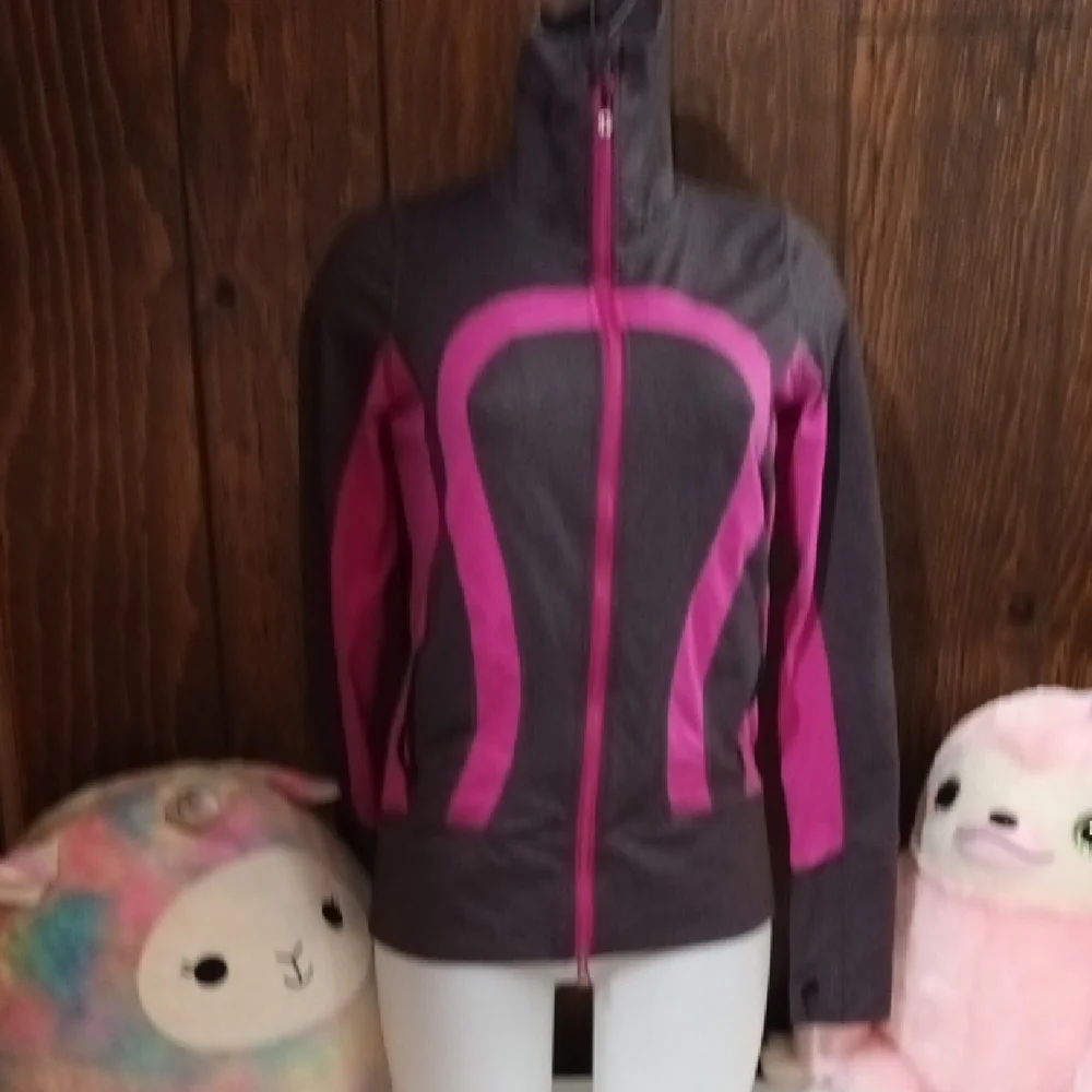 Size 8 Purple and Gray Sweater with Stand-Up Collar - Picture 8 of 15